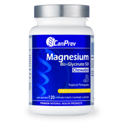 Canprev Magnesium Bis-Glycinate 50 - Tropical Pineapple 120 Chews