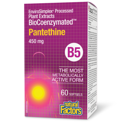 Natural Factors BioCoenzymated Pantethine B5 450 mg 60 Softgels