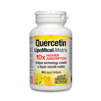 Natural Factors Lipomicel Quercetin 250mg 60 Softgels