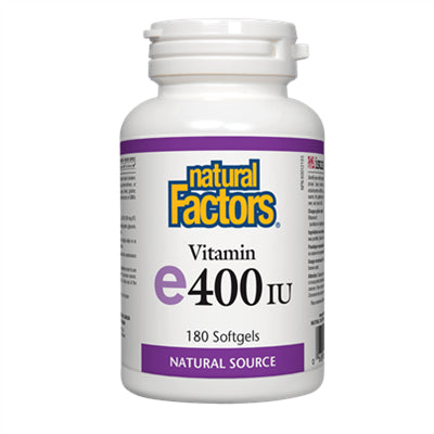 Natural Factors Vitamin E 400 IU, Natural Source 180 Softgels