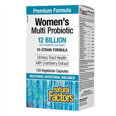 Natural Factors Women’s Multi Probiotic with CranRich® 12 Billion Active Cells 120 VCapsules