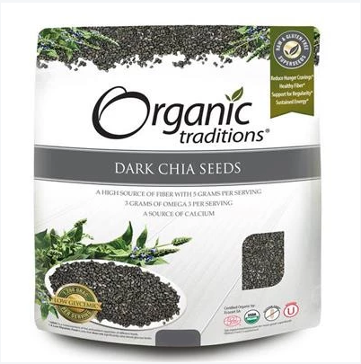黑奇亞籽 454克 Organic Traditions Dark Chia Seeds 454g