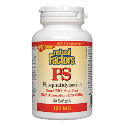 Natural Factors PS Phosphatidylserine 100 mg 60 Softgels