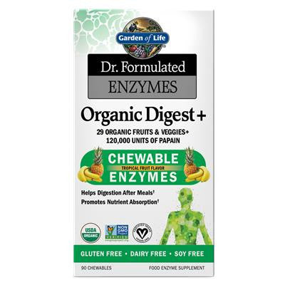 Garden of Life Dr. Formulated Enzymes Organic Digest 90 Chewable Tablets