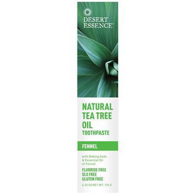 Desert Essence Natural Tea Tree Oil Toothpaste — Fennel 176g
