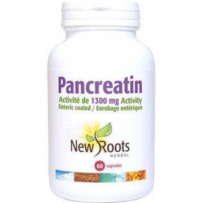New Roots Pancreatin 1300 mg 60 Capsules
