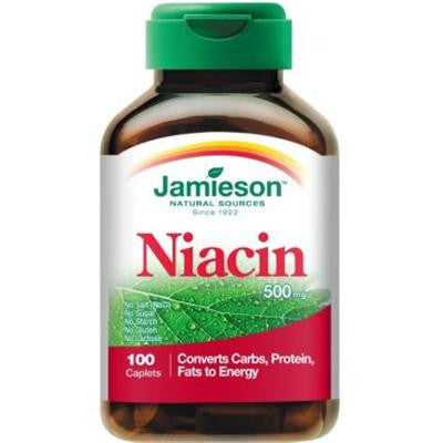 Jamieson Vitamin B3 (Niacin) 500 mg 100 Caplets
