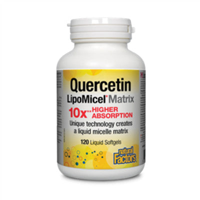 Natural Factors Lipomicel Quercetin 250mg 120 Softgels