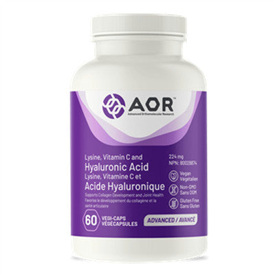 AOR 透明質酸、賴氨酸、維生素C 224毫克 素食膠囊 60粒