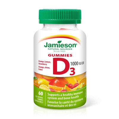 Jamieson 維生素D3 1000IU 60 粒軟糖