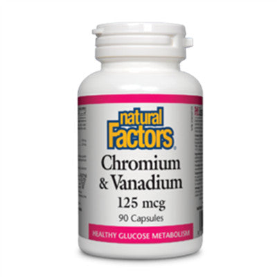 Natural Factors Chromium & Vanadium 125mcg 90Capsules