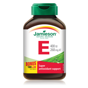 Jamieson Vitamin E 400 IU/268 mg AT 100+20 Softgel
