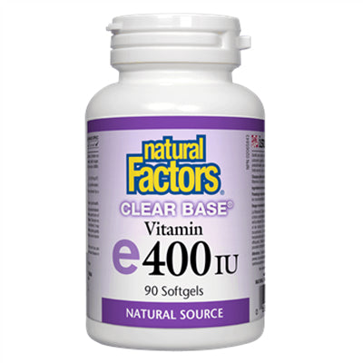 Natural Factors Clear Base Vitamin E 400IU 90 Softgels