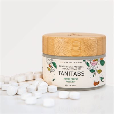 Tanit Tanitabs Toothpaste Fresh Mint 124 Counts in JAR (45g)