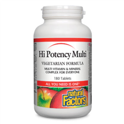 綜合維他命錠-素食配方 180锭 Natural Factors Hi Potency Multi Vegetarian Formula 180 Tablets