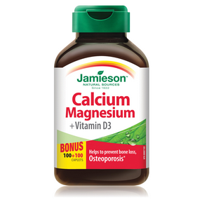 Jamieson Calcium Magnesium with Vitamin D 333 mg 100+100 Caplets