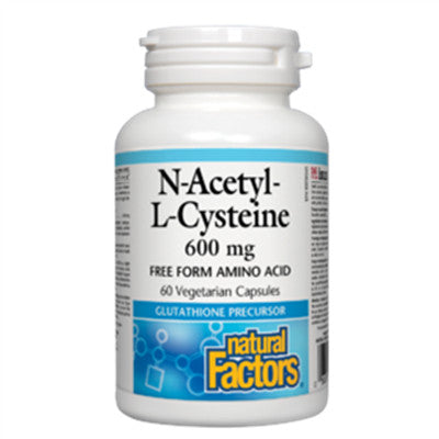 Natural Factors N-Acetyl-L-Cysteine 600mg 60 Vegetarian Capsules
