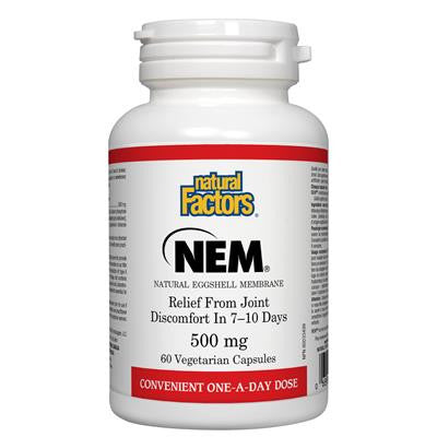 天然蛋殼膜素食膠曩 500毫克 60粒 Natural Factors NEM® Natural Eggshell Membrane 500 mg 60 Vcaps