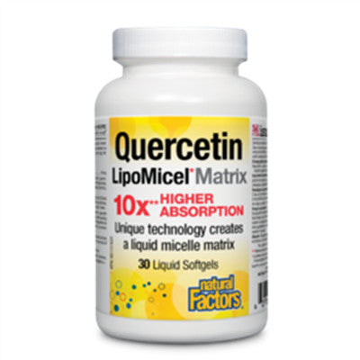 Natural Factors Lipomicel Quercetin 250mg 30 Softgels
