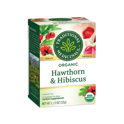 Traditional Medicinals Organic Hawthorn with Hibiscus 16Bags