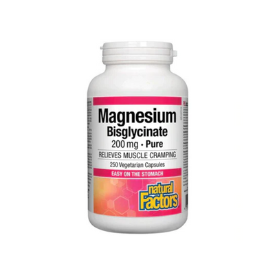 Natural Factors Magnesium Bisglycinate Pure 200mg 250 Caps