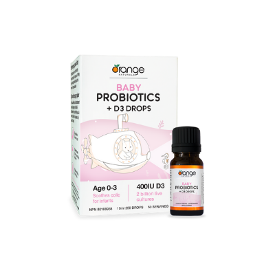 Orange Naturals Baby Probiotics + D3 Drops 10ml