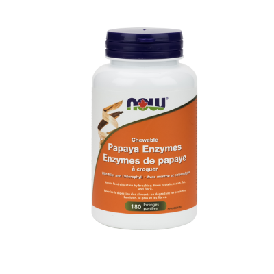 NOW Papaya Enzymes 180 Lozenges