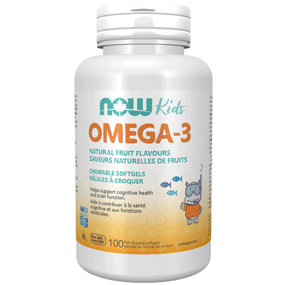 NOW Kids Omega-3 100 fish-shaped softgels