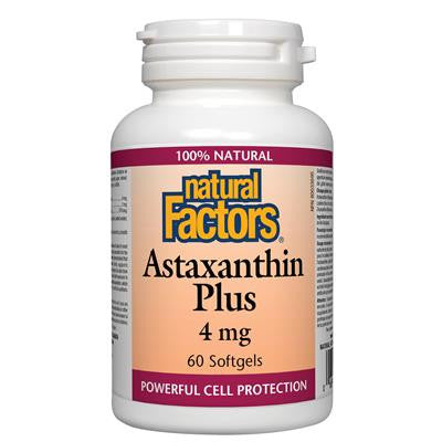 Natural Factors Astaxanthin Plus 4mg 60 Softgels