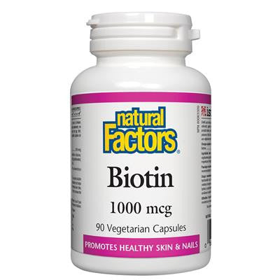 B複合維生素 90粒 Natural Factors Biotin 1000 mcg 90 VCaps
