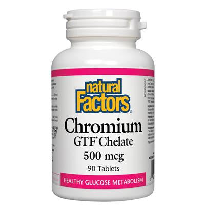 鉻錠劑 90锭 Natural Factors Chromium GTF Chelate 500mcg 90 Tablets