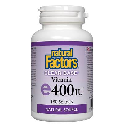 維他命E軟膠囊 180粒 Natural Factors Clear Base Vitamin E 400 IU 180 Softgels