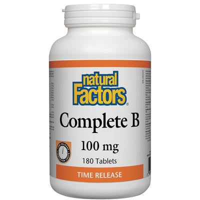 Natural Factors Complete B 100mg Time Release 180 Tablets