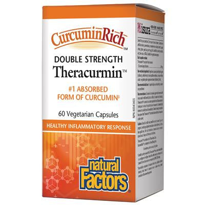 Natural Factors CurcuminRich Theracurmin Double Strength 60 mg 60 VCapsules