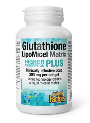 Natural Factors Glutathione LipoMicel Matrix 300mg 90 Softgels