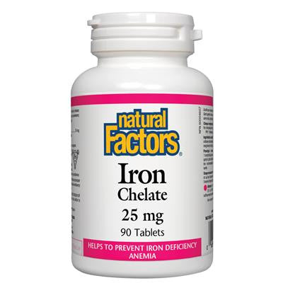 Natural Factors Iron Chelate 25mg 90 Tablets