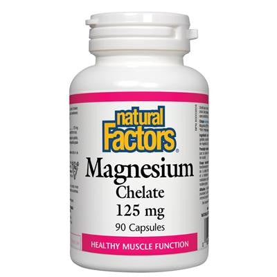 Natural Factors Magnesium Chelate 125 mg 90 Capsules