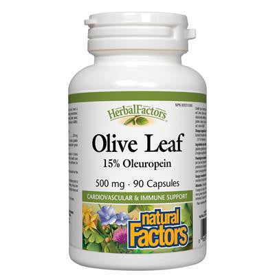 橄欖葉萃取物膠囊 500毫克 90粒  Natural Factors HerbalFactors® Olive Leaf 500 mg 90 Capsules