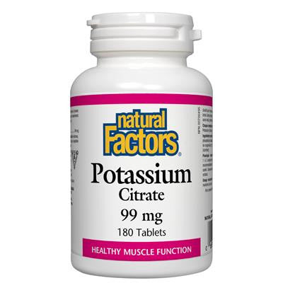 檸檬酸鉀錠 99毫克 180锭 Natural Factors Potassium Citrate 99 mg 180 Tablets