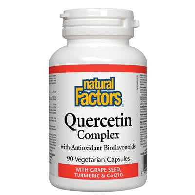Natural Factors Quercetin Complex with Grape Seed, Turmeric & CoQ10 90 VCapsules