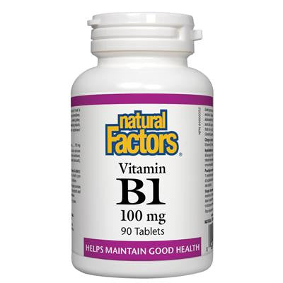 維他命B1錠劑 100毫克 90锭 Natural Factors Vitamin B1 100 mg 90 Tablets
